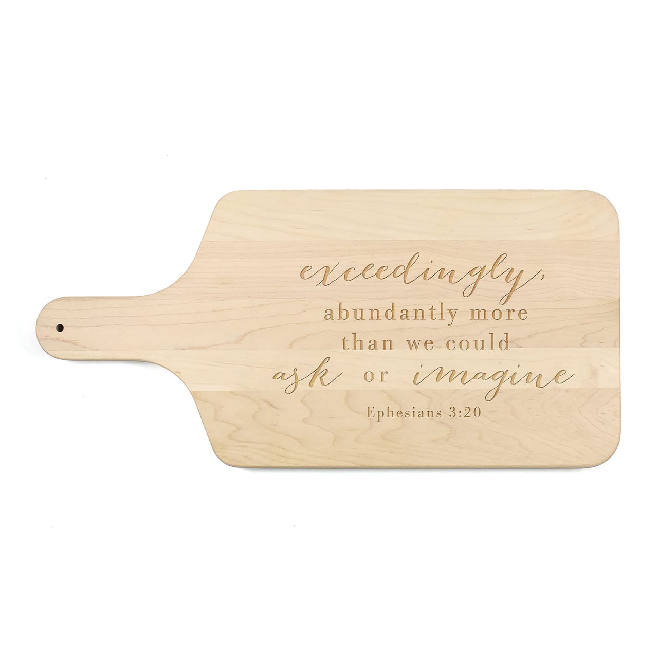17" Abundantly More Maple Paddle Cutting Board